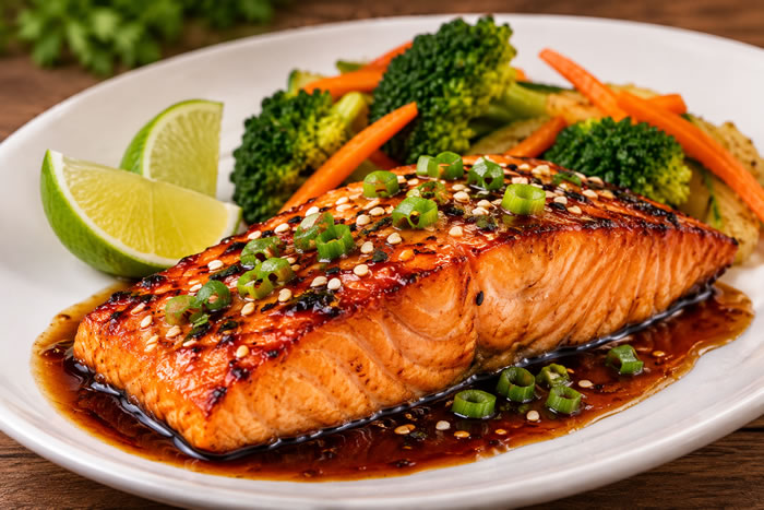 Salmão com molho de laranja e shoyu | Receita fácil de salmão